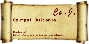 Csurgai Julianna névjegykártya