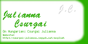 julianna csurgai business card